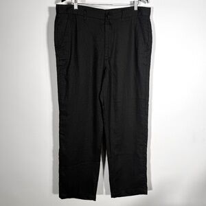 H&M - Premium Linen Relaxed Fit Pants Black Size 36 - New with Tags